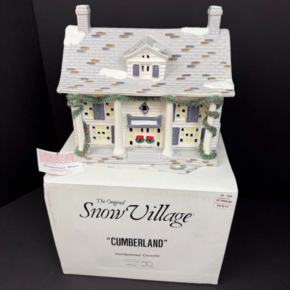 Department 56 Original Snow Village Cumberland House 5024-5 1987 w/ Box-Retired